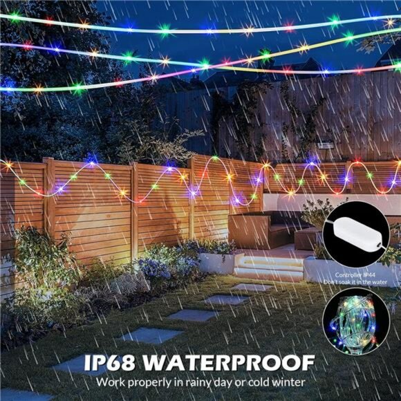 Color changing rope lights 99ft 300 led outdoor indoor waterproof string lights - Picture 5 of 7